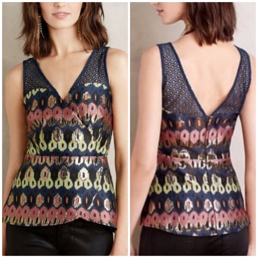 Anthropologie HD in Paris Yana Jacquard Top 2